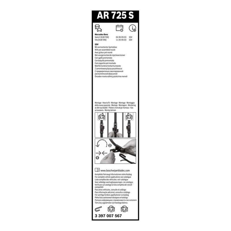 Bosch Aerotwin Front Wiper Blade Set 650mm + 550mm — fits Mercedes-Benz V-Class
