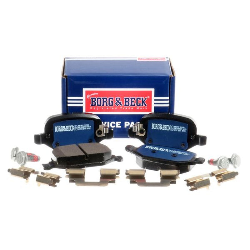 Borg & Beck Rear Brake Discs & Pads fits Fiat 500L 2012-2018 0.9 1.3 1.4 1.6
