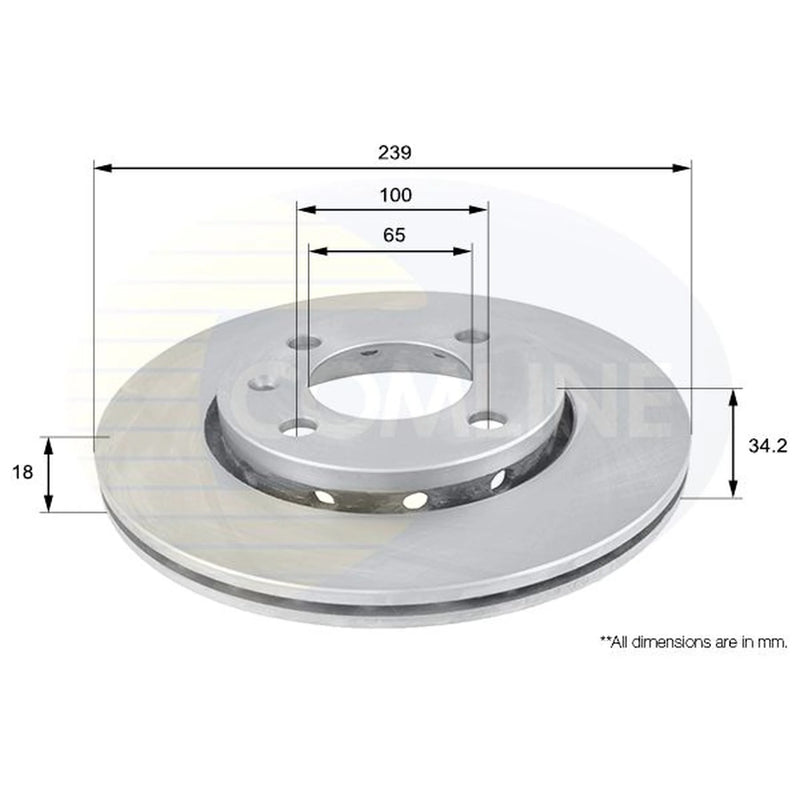 Comline Front & Rear Brake Discs & Pads fits VW Polo III 1996-1999 1.4