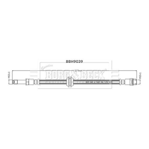 Borg & Beck Brake Hydraulic Hose Line Rear Right BBH9039