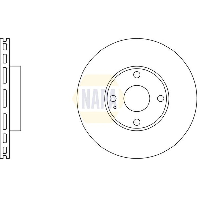 NAPA 2 x Vented Brake Discs fits Mazda MX-5 1993-2005 1.6 1.8