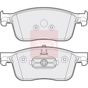 Apec Front Brake Pad Set fits Citroën C4 Spacetourer 2018-2019 1.2 1.5 1.6 2.0
