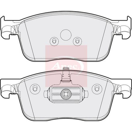 Apec Front Brake Pad Set fits Citroën C4 Spacetourer 2018-2019 1.2 1.5 1.6 2.0