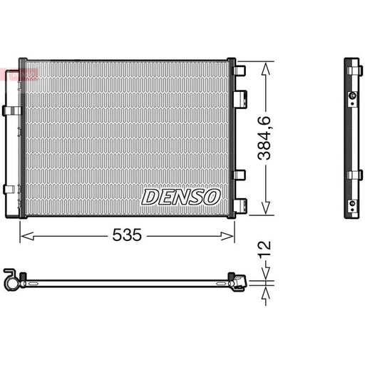 Denso Air Conditioning Condenser fits Hyundai I20 I 2008-2015 1.1 1.4