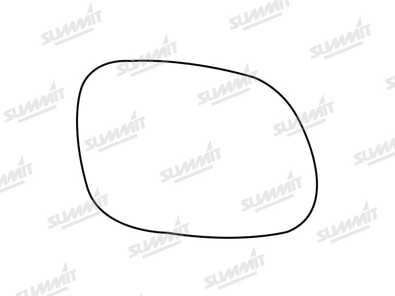 Summit Stick-On Standard Mirror Glass fits Kia Soul 14 to 17 RHS Summit - Bars 4 Cars