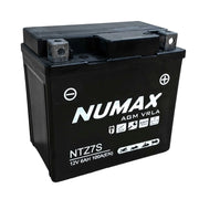 Numax 12V Motorcycle Battery NTZ7S 6Ah AGM