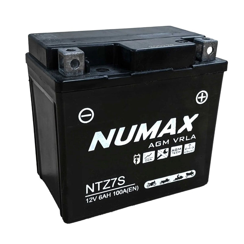 Numax 12V Motorcycle Battery NTZ7S 6Ah AGM