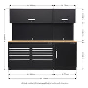 Sealey Premier Premier Storage System with Oak Worktop 2.3m APMSCOMBO4W Sealey Premier - Dynamic Drive