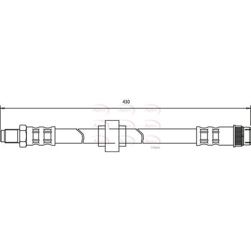 Apec Brake Hydraulic Hose Line Front fits Renault Scénic I 2000-2003 1.9 2.0