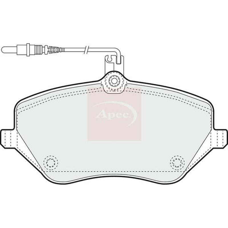 Apec Front Brake Pad Set fits Citroën C5 III 2008-2015 2.2 2.7 3.0