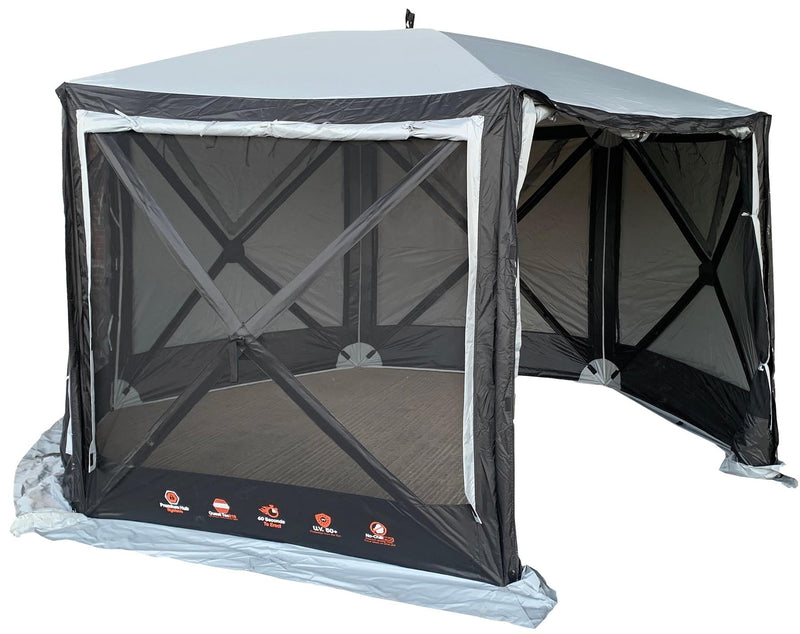 Quest Screen house 6 Pro pop up Gazebo (Grey) Quest Leisure - Dynamic Drive