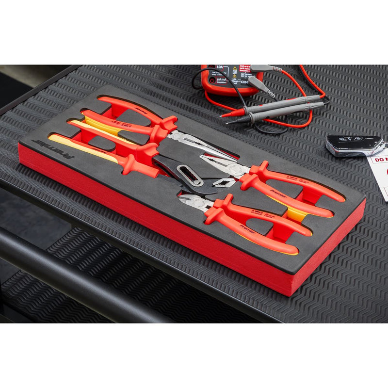 Sealey Premier Premier Insulated Pliers Set with Tool Tray 4pc - VDE Approved Sealey Premier - Dynamic Drive