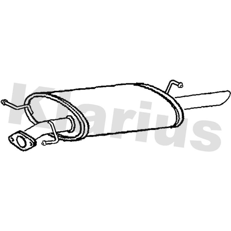 Klarius Box With Tail Pipe Rear fits Kia Mentor 1996-1997 1.5
