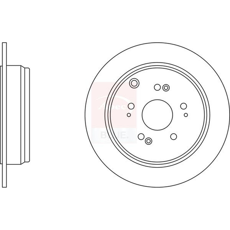 Apec Rear Brake Solid Discs & Pads fits Honda Cr-V 2001-2007 2.0 2.2