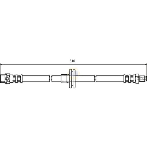 NAPA Brake Hydraulic Hose Line Front fits BMW X5 2000-2006 3.0 4.4 4.6 4.8