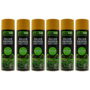6x Autotek Yellow Filler Primer 500ML High Covering Spray Paint Professional Autotek  - Dynamic Drive