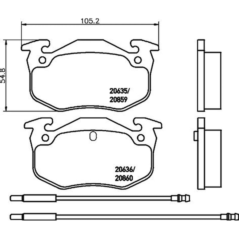 Mintex Front Brake Pad Set fits Alpine A310 1976-1984 2.7