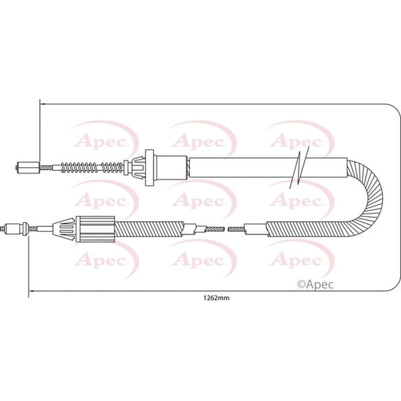 Apec Handbrake Cable Left Rear CAB1361