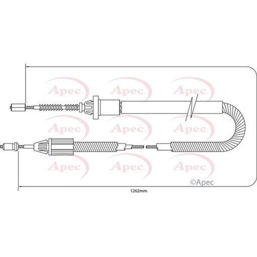 Apec Handbrake Cable Left Rear CAB1361