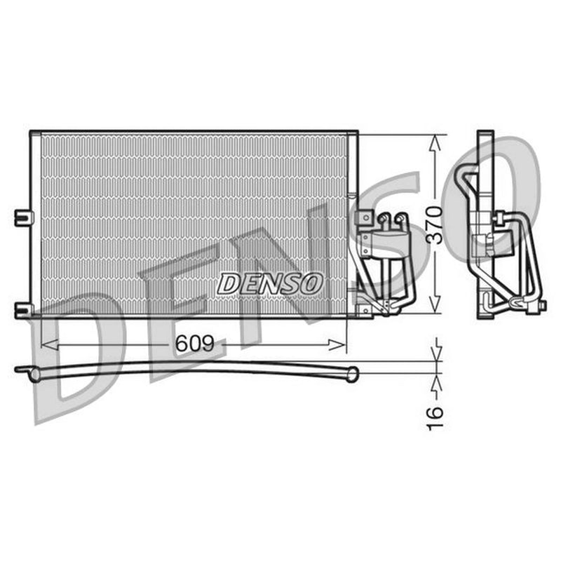 Denso Air Conditioning Condenser fits Opel Vectra B 1995-2003