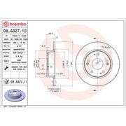 Brembo Rear Brake Solid Discs & Pads fits Honda Accord VII 2003-2008 2.0 2.2 2.4