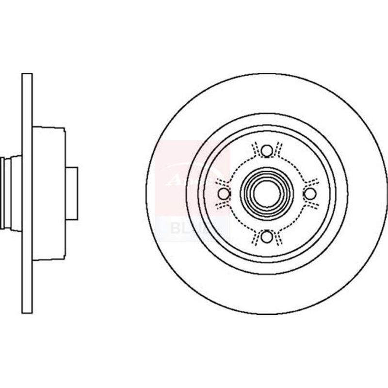 Apec 2 x Brake Discs fits Renault Grand Scénic II 2004-2009 1.5 1.6 1.9 2.0
