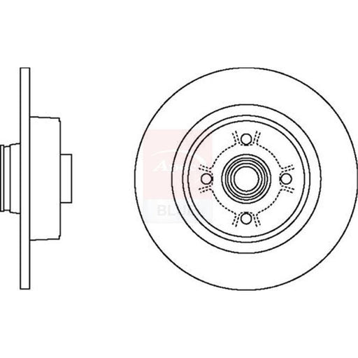 Apec 2 x Brake Discs fits Renault Grand Scénic II 2004-2009 1.5 1.6 1.9 2.0