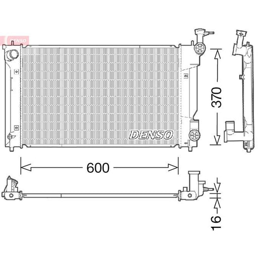 Denso Engine Radiator fits Toyota Corolla 2006-2014 1.6