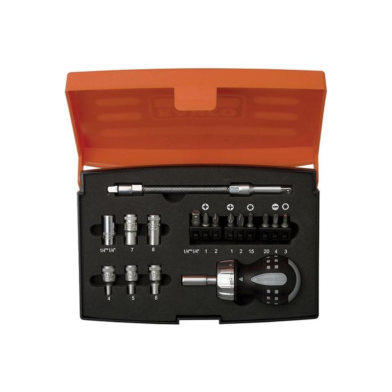 Bahco 808050S-18 Stubby Ratchet Screwdriver Set, 18 Piece Bahco - NN4 Online