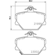 DON Front Brake Pad Set fits Smart Cabrio 2000-2004