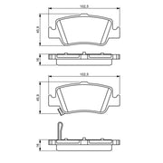 Bosch Front & Rear Pads fits Toyota Auris 2012-2018 1.8