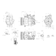 Hella Air Conditioning Compressor fits Audi A6 Allroad C6 2006-2011 2.7 3.0