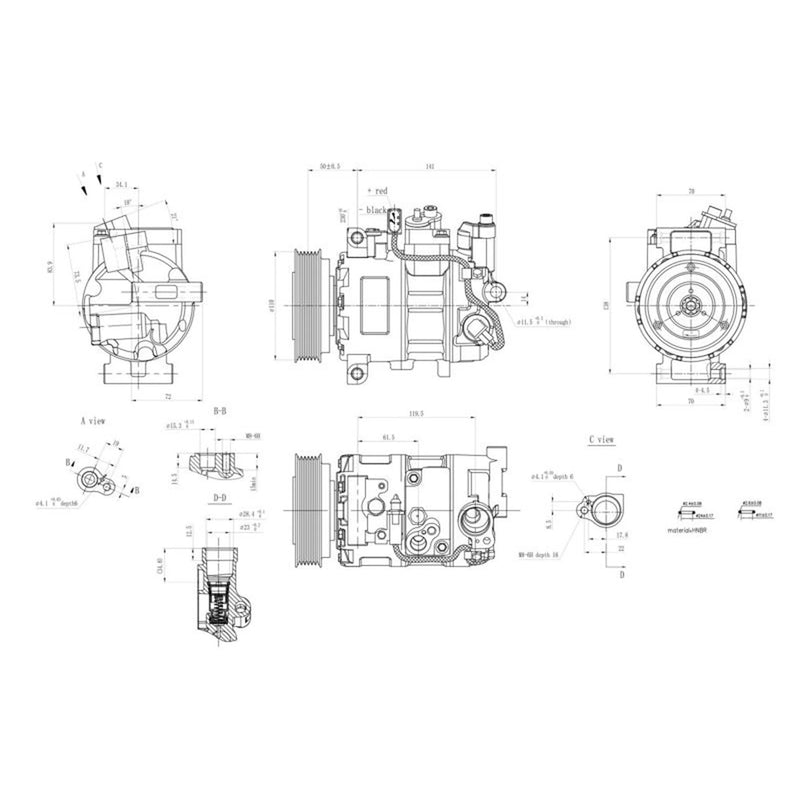 Hella Air Conditioning Compressor fits Audi A6 Allroad C6 2006-2011 2.7 3.0