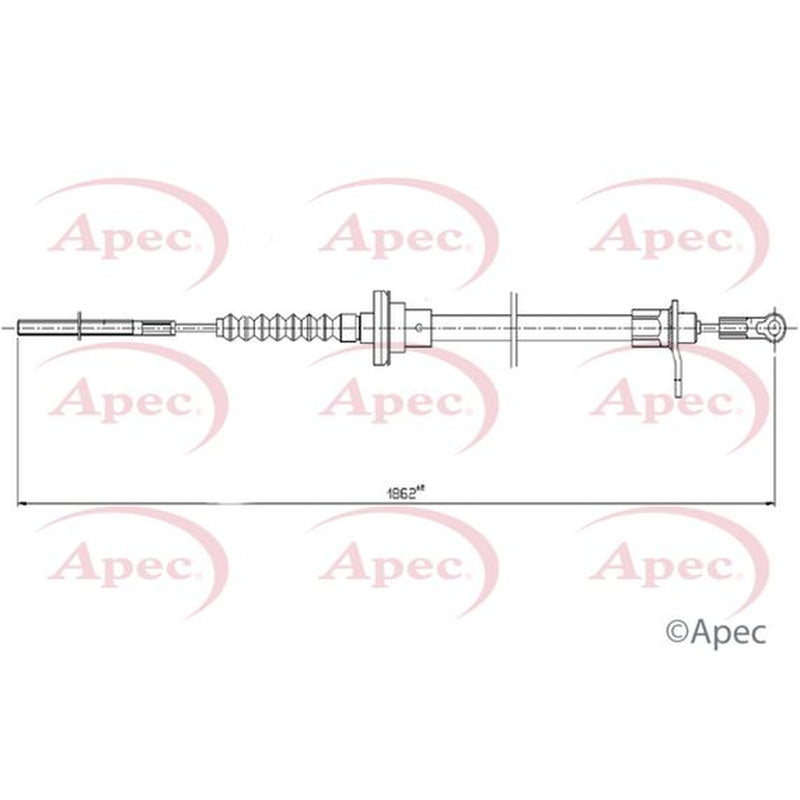 Apec Clutch Control Cable Pull fits Citroën C25 1981-1994 1.8 2.0 2.5