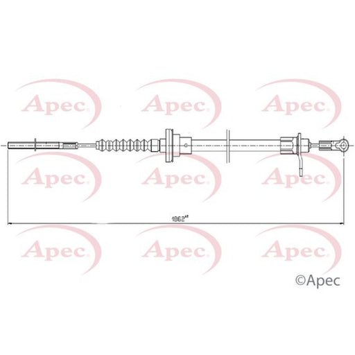 Apec Clutch Control Cable Pull fits Citroën C25 1981-1994 1.8 2.0 2.5