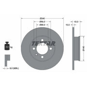 Textar 2 x Solid Rear Brake Discs 92152500-x2