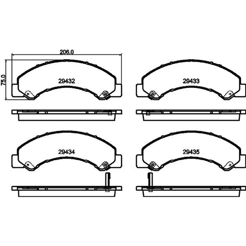 DON Front Brake Pad Set fits Isuzu Elf 2003 on