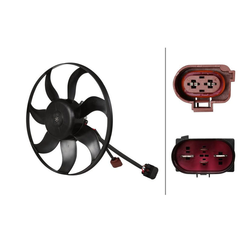 Hella Engine Cooling Fan Left fits Audi A1 2015-2018 1.8