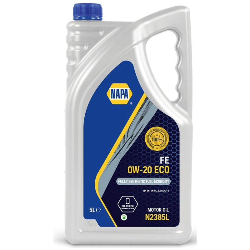 5L NAPA 0W20 FE Fully Synthetic Fuel Economy Engine Oil API-SN SN-RC, ILSAC GF-5 NAPA - Dynamic Drive