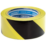 Draper Adhesive Hazard Tape Roll, 33m x 50mm, Black and Yellow 63382 Draper - Dynamic Drive