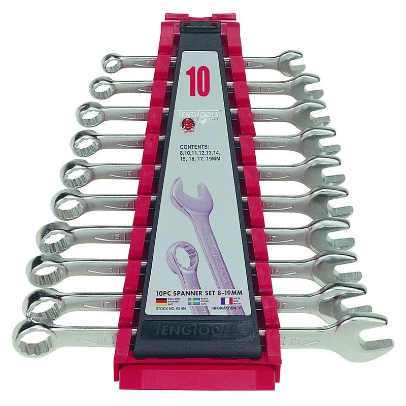 Teng Tools Combination Spanner Set 8-19 mm Plastic Holder 10 Pieces Teng Tools - Dynamic Drive