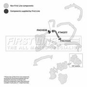 First Line Intercooler Turbo Charge Air Hose fits Opel Astra G 1998-2009 1.7