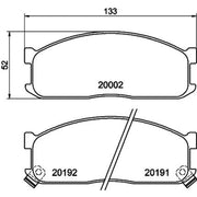 Mintex Front Brake Pad Set fits Ford Econovan 1986-1992 1.4 2.0