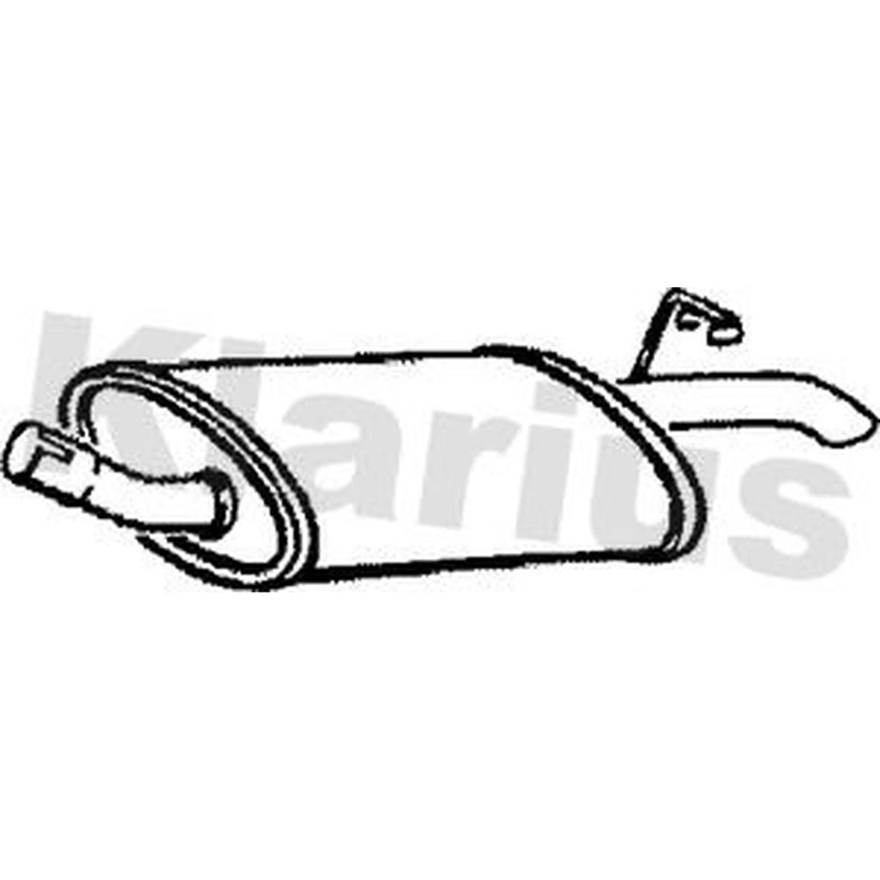 Klarius Box With Tail Pipe Rear fits Ford Fiesta 1989-1995 1.1