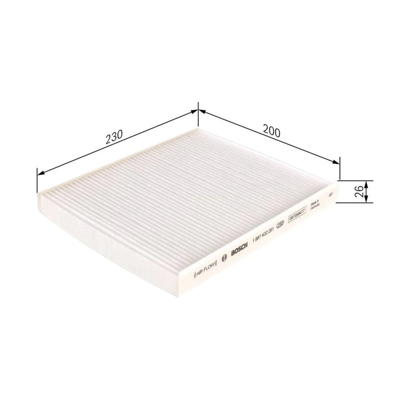 Bosch Cabin Air Filter (Pollen Filter) fits Alfa Romeo Giulietta 2010-2020