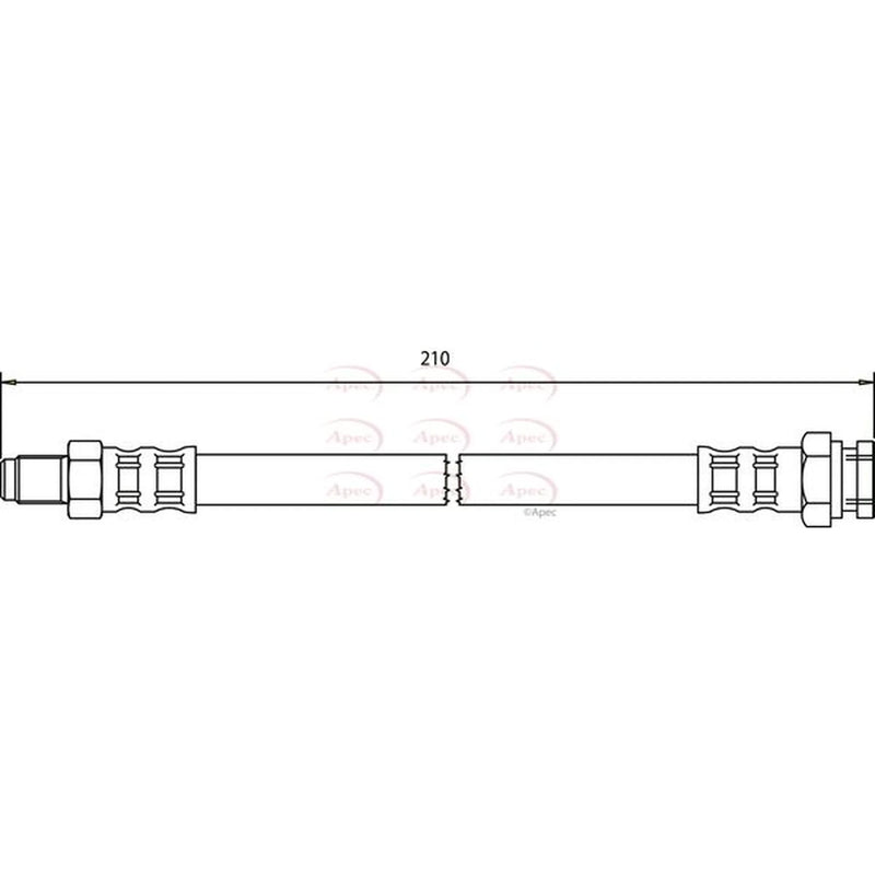Apec Brake Hydraulic Hose Line outer HOS3298