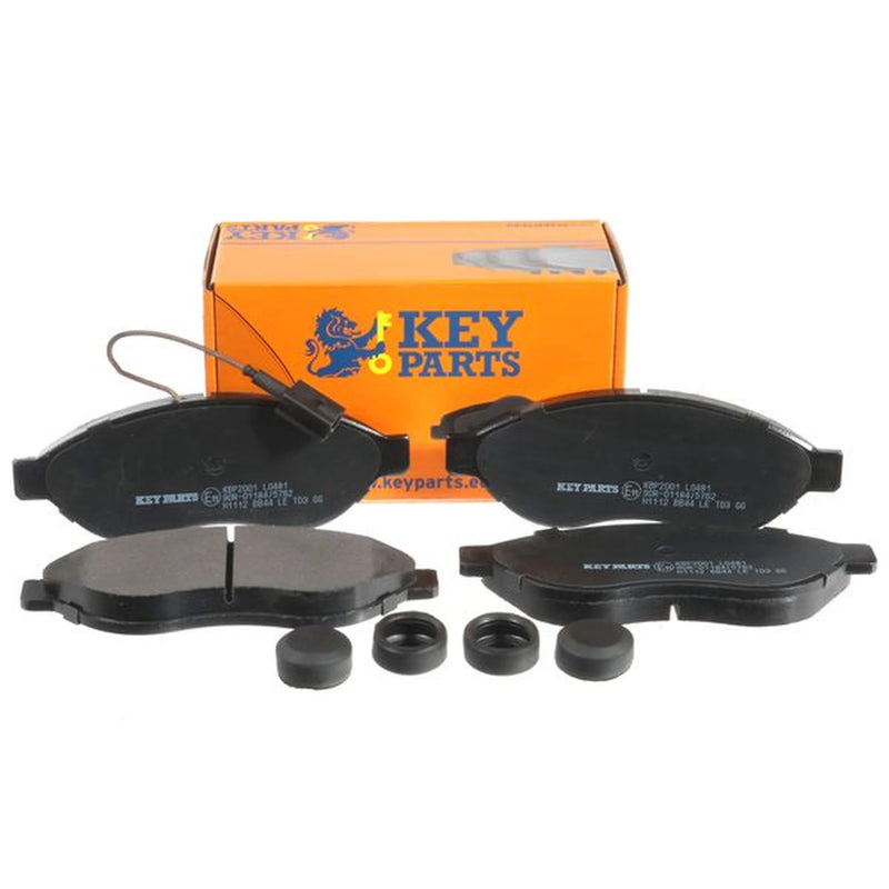 Key Parts 4 x Front Brake Pad Set fits Citroën Relay III 2006-2016 2.2 3.0