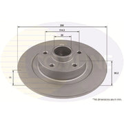 Comline 2 x Solid Rear Brake Discs ADC3033