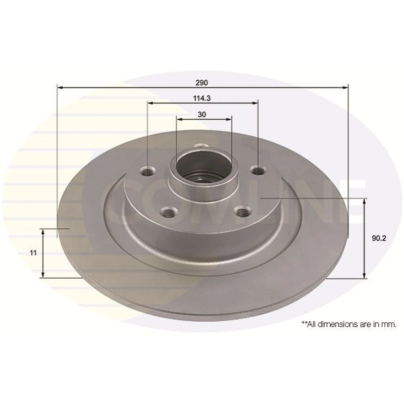 Comline 2 x Solid Brake Discs fits Renault Espace V 2015-2023 1.6