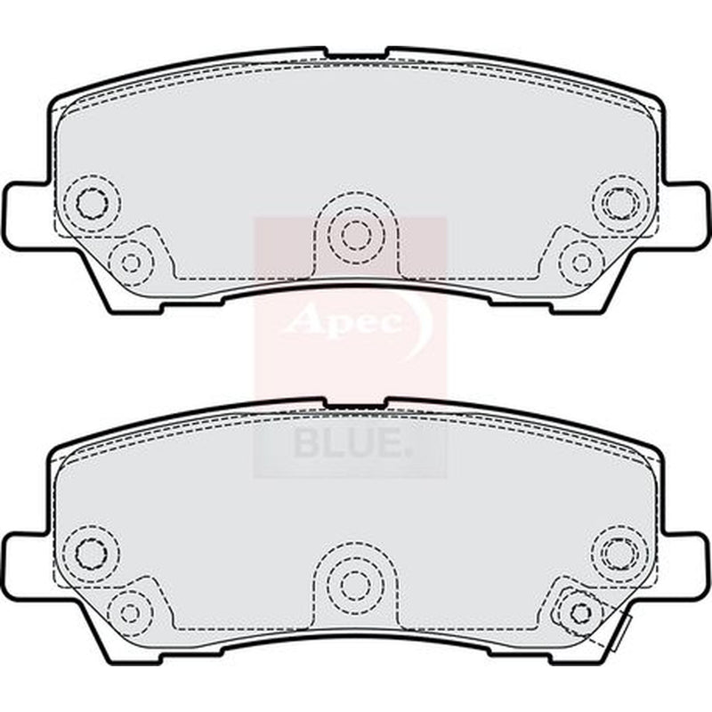 Apec Rear Brake Pad Set fits Ford Usa Mustang 2010 on 5.0